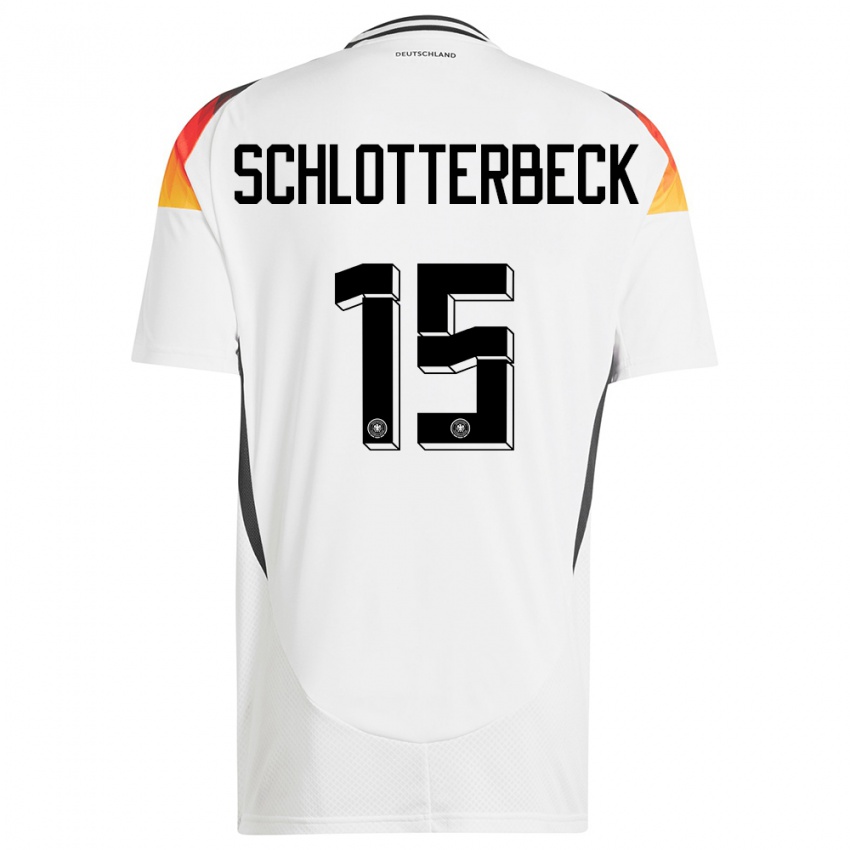 Kinder Deutschland Nico Schlotterbeck #15 Weiß Heimtrikot Trikot 24-26 T-Shirt Österreich