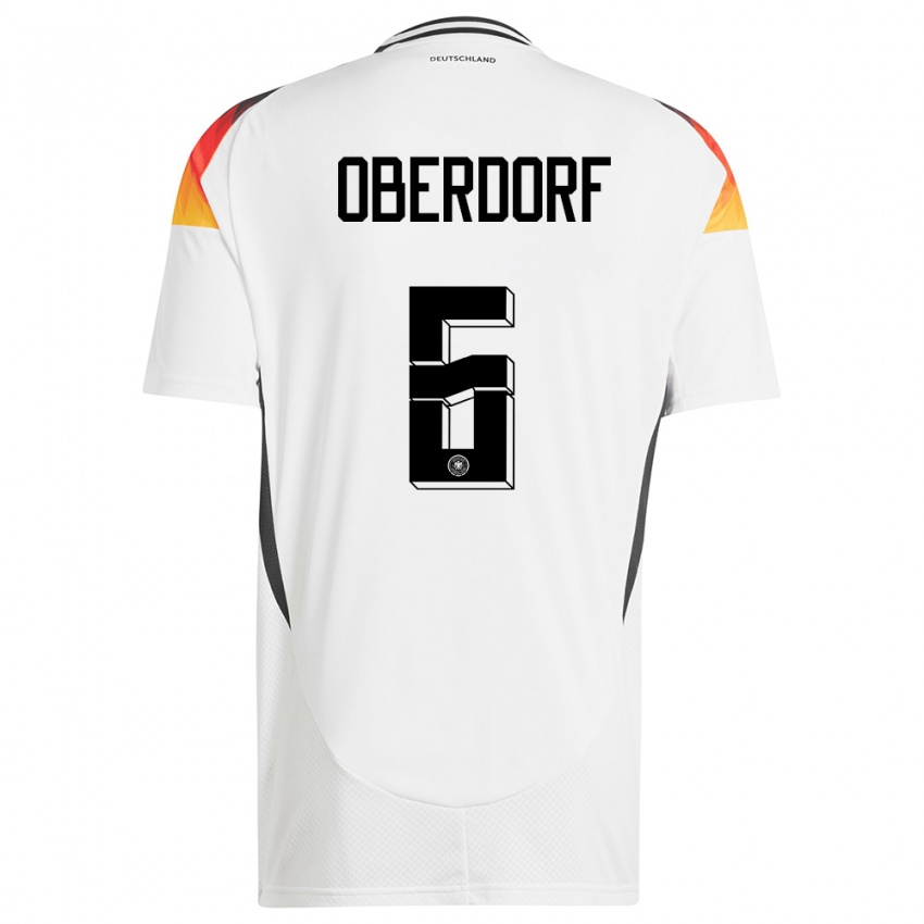 Kinder Deutschland Lena Oberdorf #6 Weiß Heimtrikot Trikot 24-26 T-Shirt Österreich