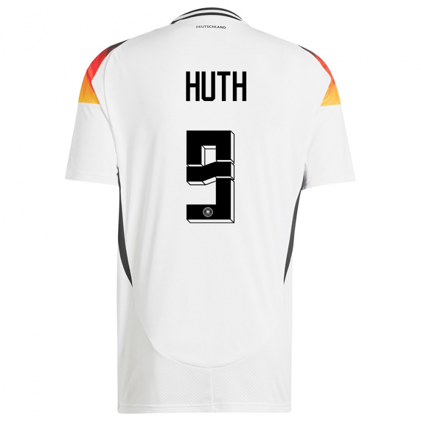 Kinder Deutschland Svenja Huth #9 Weiß Heimtrikot Trikot 24-26 T-Shirt Österreich