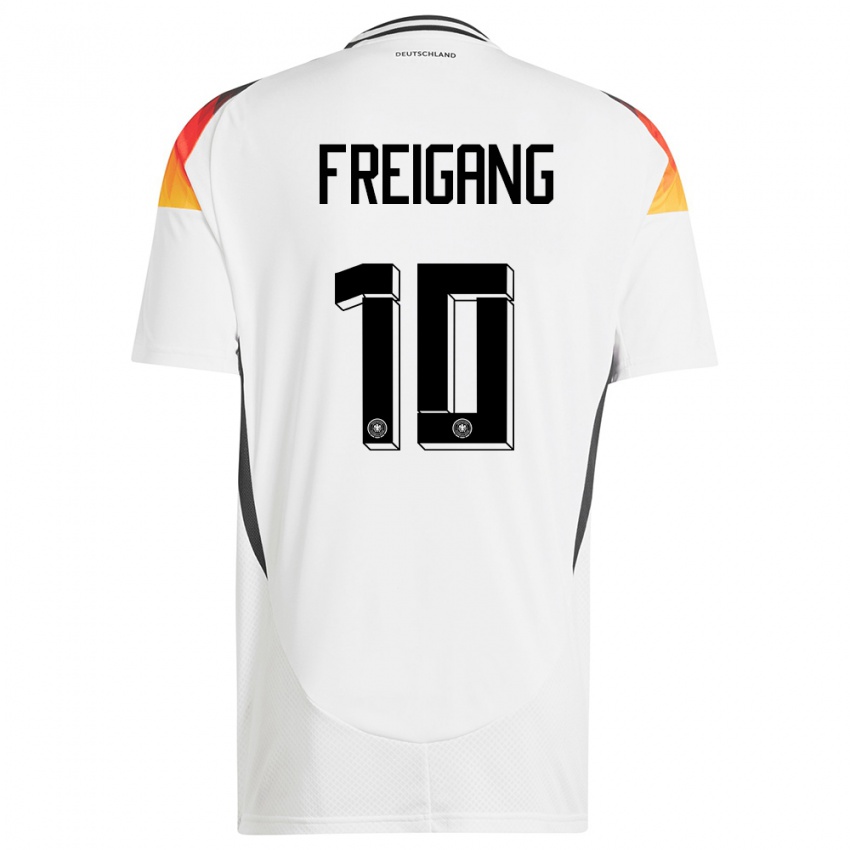 Kinder Deutschland Laura Freigang #10 Weiß Heimtrikot Trikot 24-26 T-Shirt Österreich