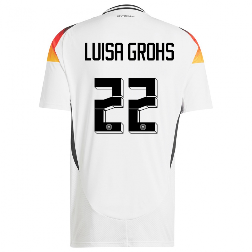 Kinder Deutschland Maria Luisa Grohs #22 Weiß Heimtrikot Trikot 24-26 T-Shirt Österreich