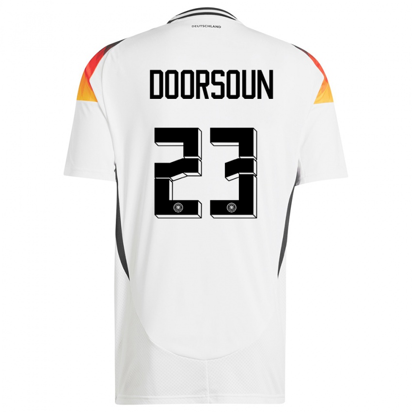 Kinder Deutschland Sara Doorsoun #23 Weiß Heimtrikot Trikot 24-26 T-Shirt Österreich