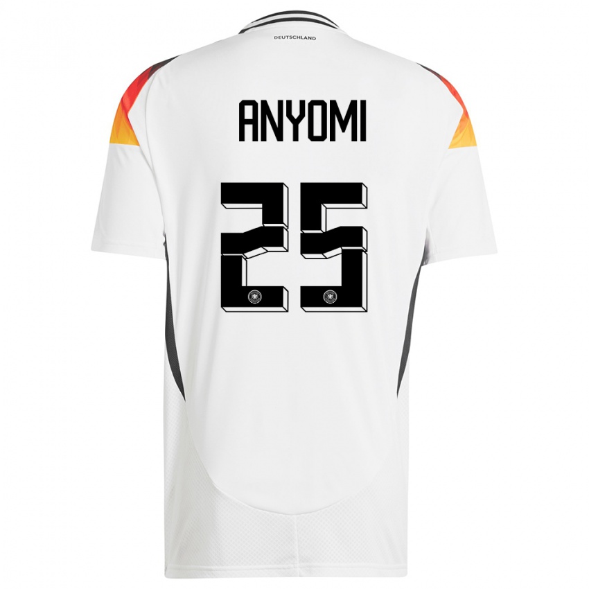 Kinder Deutschland Nicole Anyomi #25 Weiß Heimtrikot Trikot 24-26 T-Shirt Österreich