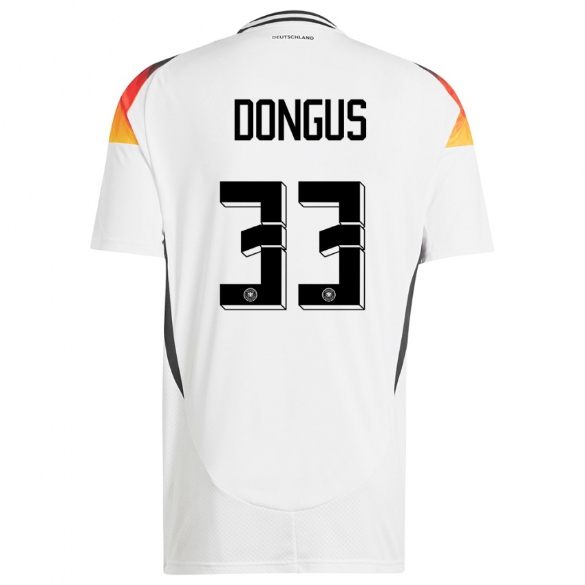 Kinder Deutschland Fabienne Dongus #33 Weiß Heimtrikot Trikot 24-26 T-Shirt Österreich