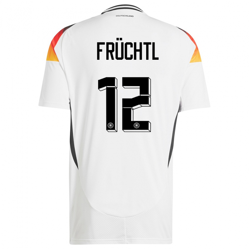 Kinder Deutschland Christian Fruchtl #12 Weiß Heimtrikot Trikot 24-26 T-Shirt Österreich