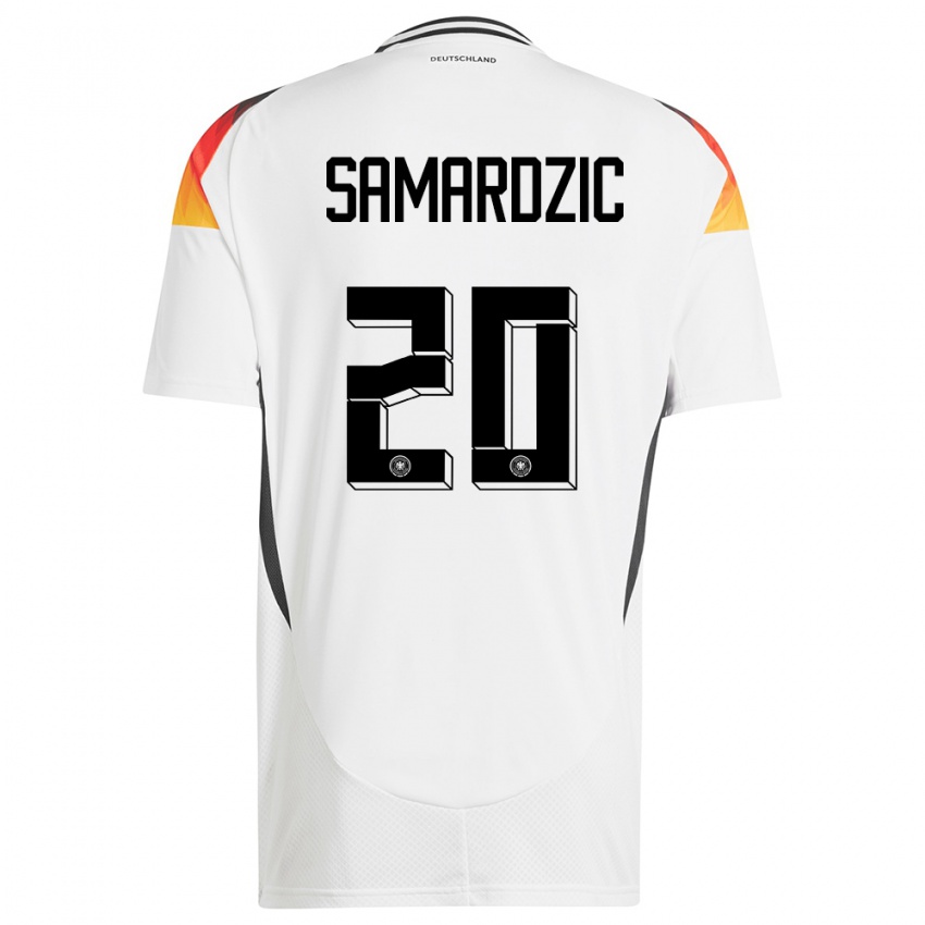 Kinder Deutschland Lazar Samardzic #20 Weiß Heimtrikot Trikot 24-26 T-Shirt Österreich