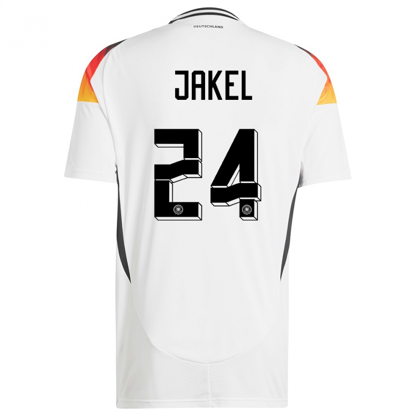 Kinder Deutschland Frederik Jakel #24 Weiß Heimtrikot Trikot 24-26 T-Shirt Österreich