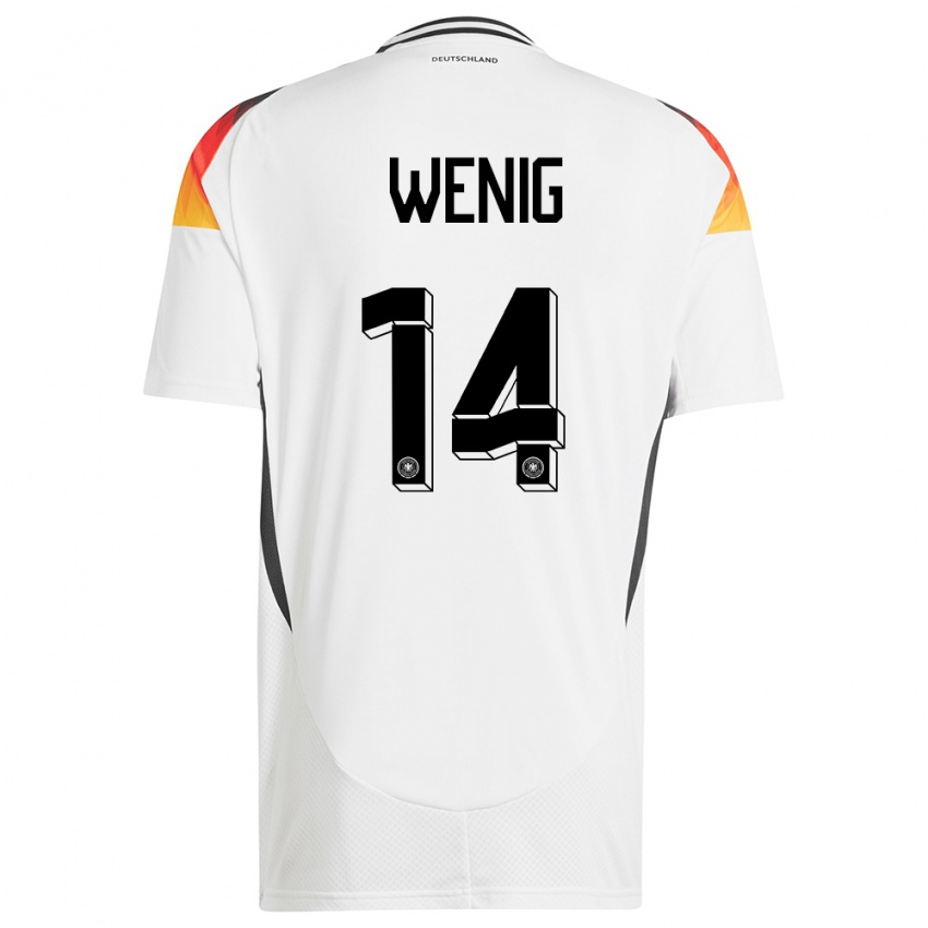 Kinder Deutschland Marcel Wenig #14 Weiß Heimtrikot Trikot 24-26 T-Shirt Österreich