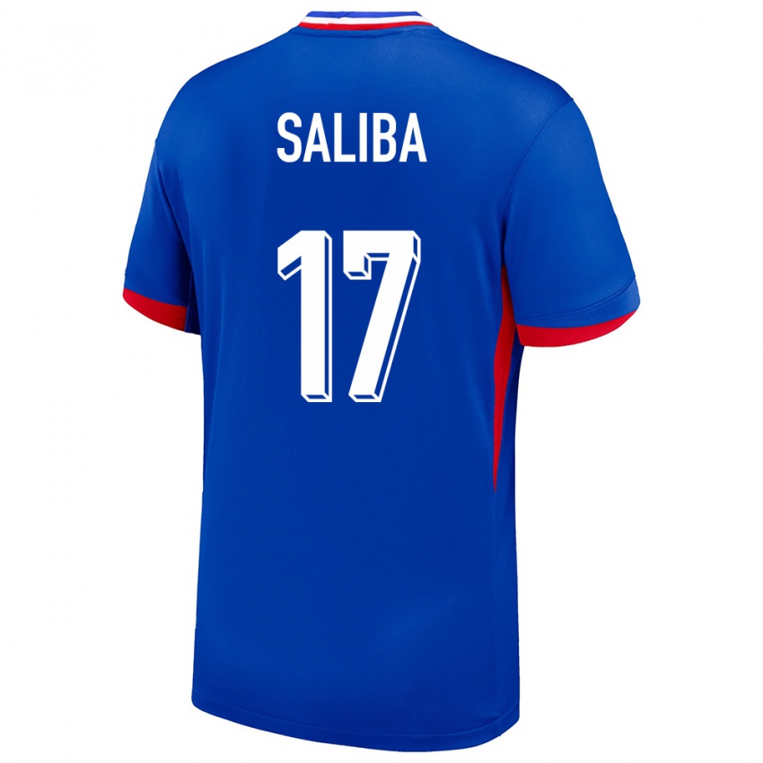 Kinder Frankreich William Saliba #17 Blau Heimtrikot Trikot 24-26 T-Shirt Österreich