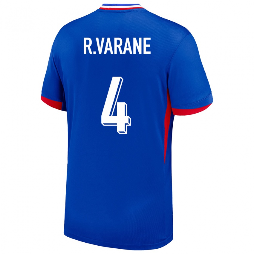 Kinder Frankreich Raphael Varane #4 Blau Heimtrikot Trikot 24-26 T-Shirt Österreich