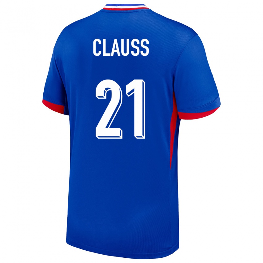 Kinder Frankreich Jonathan Clauss #21 Blau Heimtrikot Trikot 24-26 T-Shirt Österreich