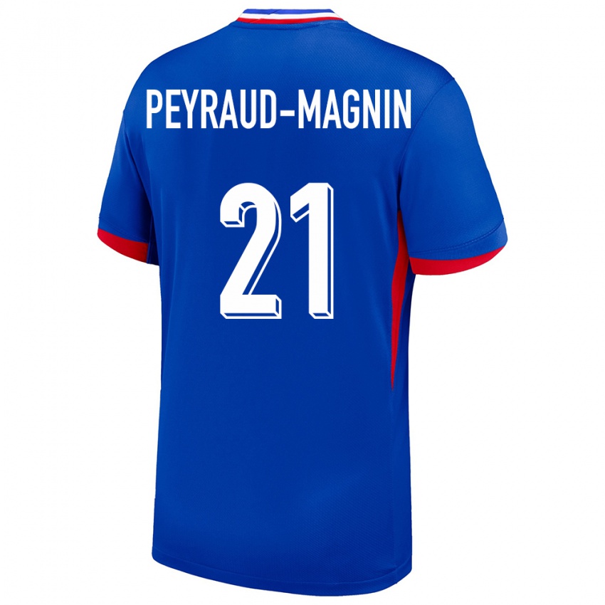 Kinder Frankreich Pauline Peyraud Magnin #21 Blau Heimtrikot Trikot 24-26 T-Shirt Österreich