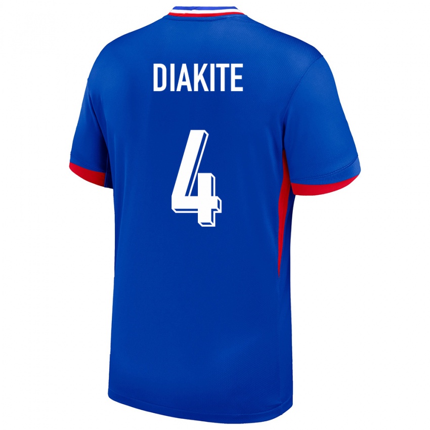 Kinder Frankreich Bafode Diakite #4 Blau Heimtrikot Trikot 24-26 T-Shirt Österreich