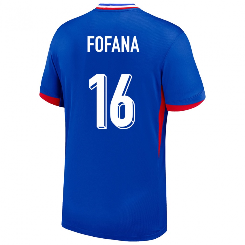 Kinder Frankreich Yahia Fofana #16 Blau Heimtrikot Trikot 24-26 T-Shirt Österreich