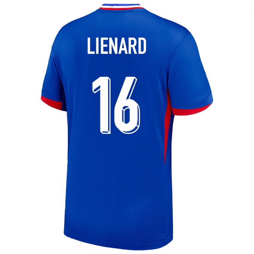 Kinder Frankreich Yann Lienard #16 Blau Heimtrikot Trikot 24-26 T-Shirt Österreich