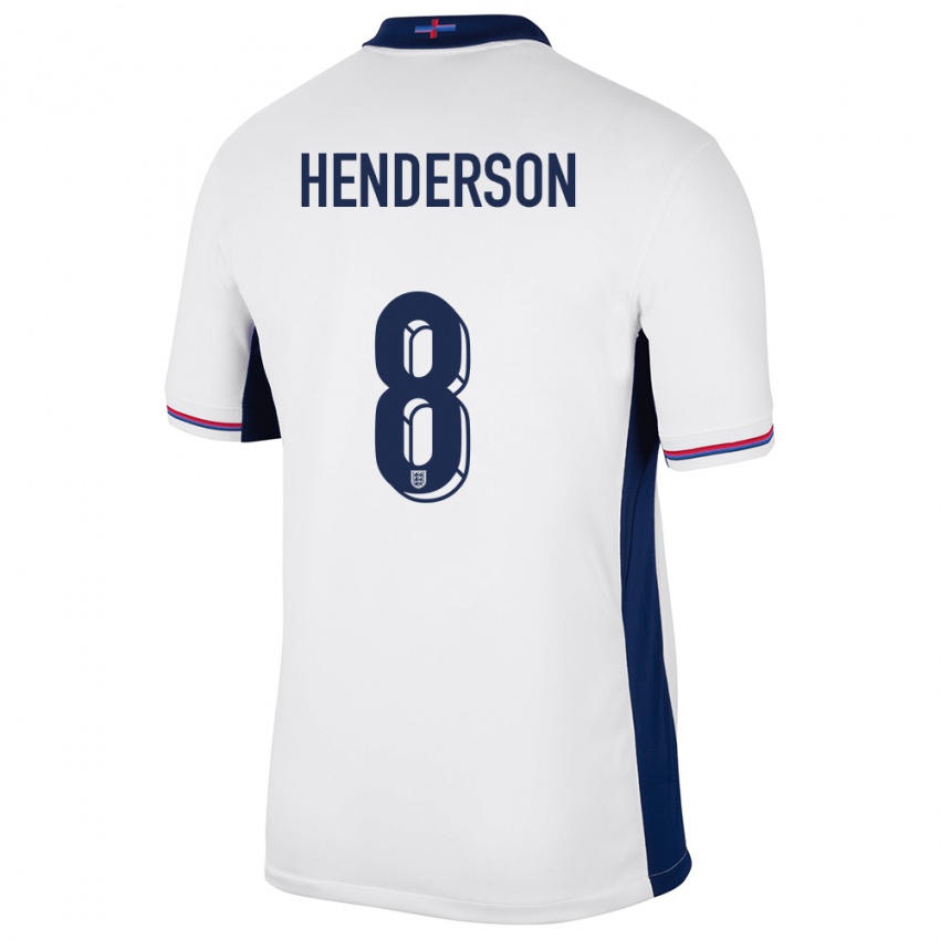 Kinder England Jordan Henderson #8 Weiß Heimtrikot Trikot 24-26 T-Shirt Österreich