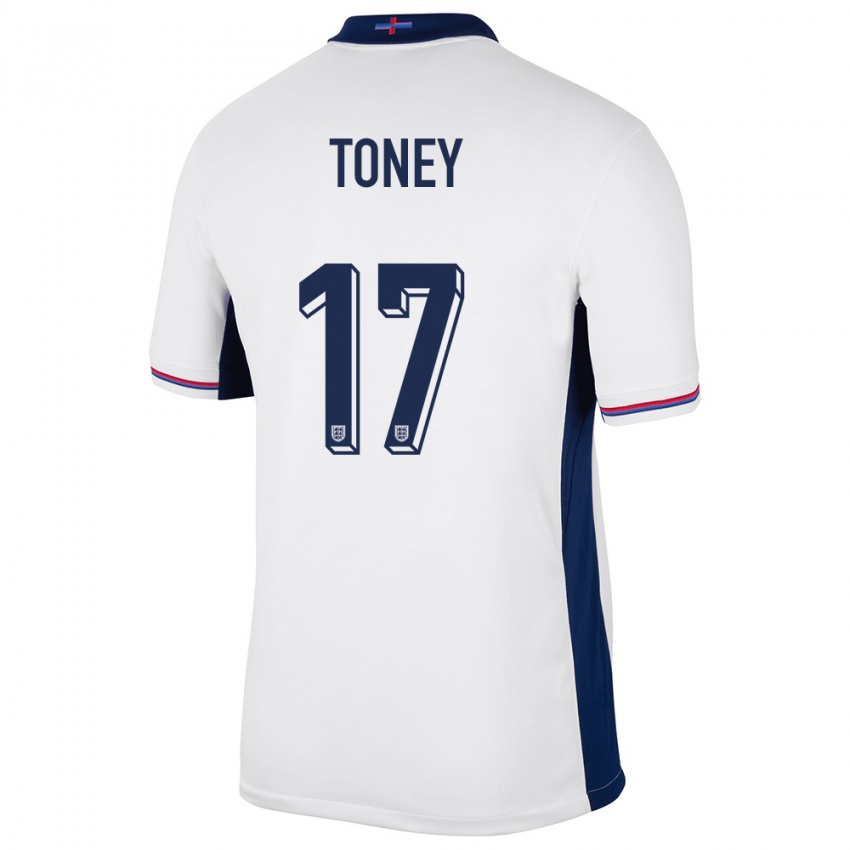 Kinder England Ivan Toney #17 Weiß Heimtrikot Trikot 24-26 T-Shirt Österreich