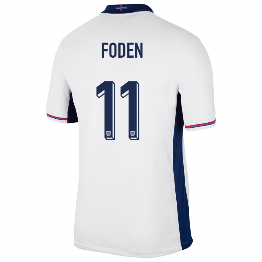 Kinder England Phil Foden #11 Weiß Heimtrikot Trikot 24-26 T-Shirt Österreich