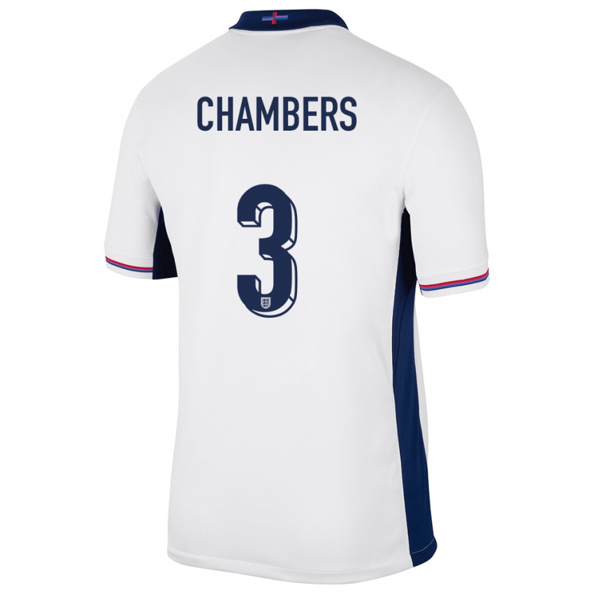 Kinder England Luke Chambers #3 Weiß Heimtrikot Trikot 24-26 T-Shirt Österreich