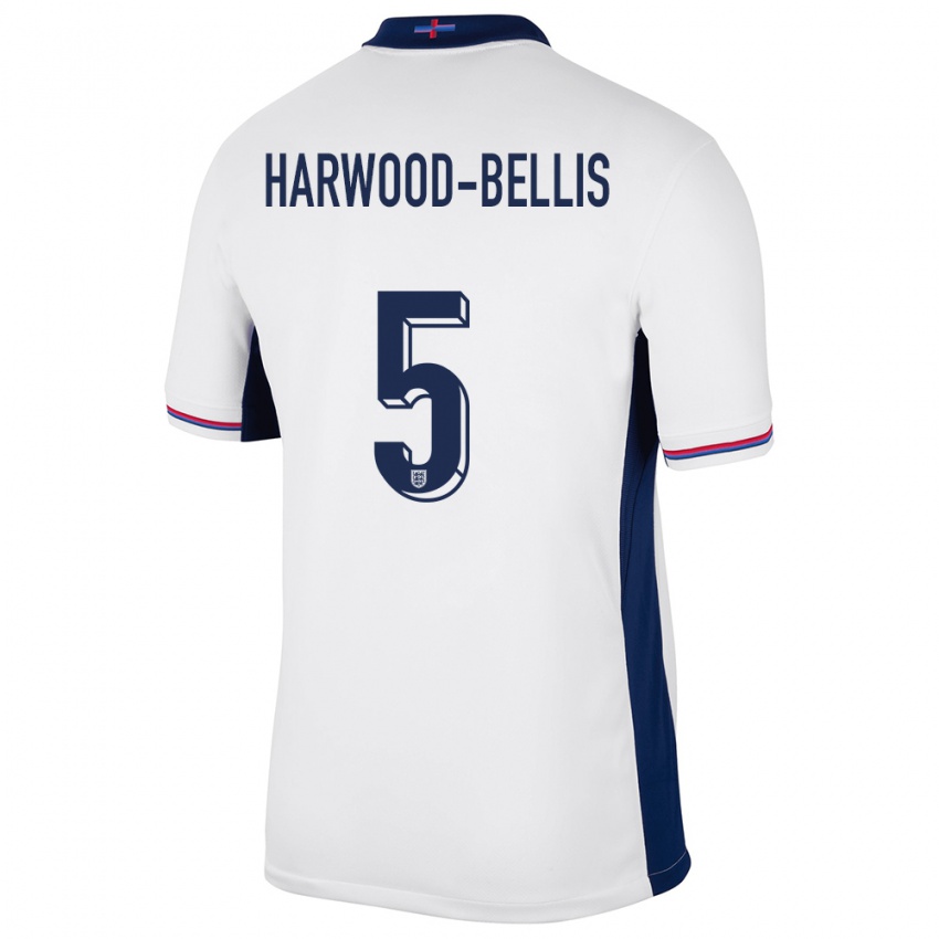 Kinder England Taylor Harwood Bellis #5 Weiß Heimtrikot Trikot 24-26 T-Shirt Österreich