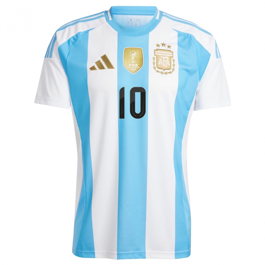 Kinder Argentinien Axel Encinas #10 Weiß Blau Heimtrikot Trikot 24-26 T-Shirt Österreich