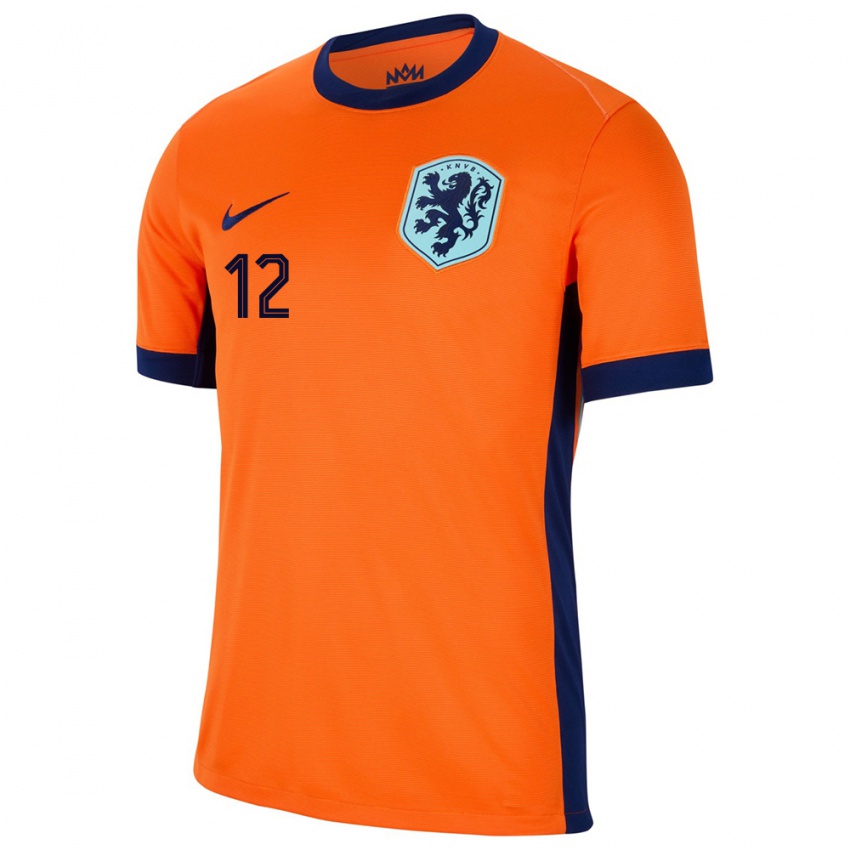 Kinder Niederlande Alvaro Henry #12 Orange Heimtrikot Trikot 24-26 T-Shirt Österreich