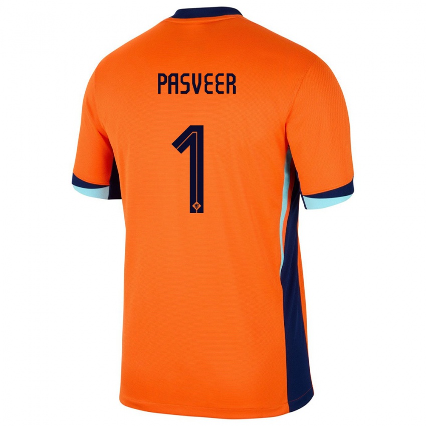 Kinder Niederlande Remko Pasveer #1 Orange Heimtrikot Trikot 24-26 T-Shirt Österreich