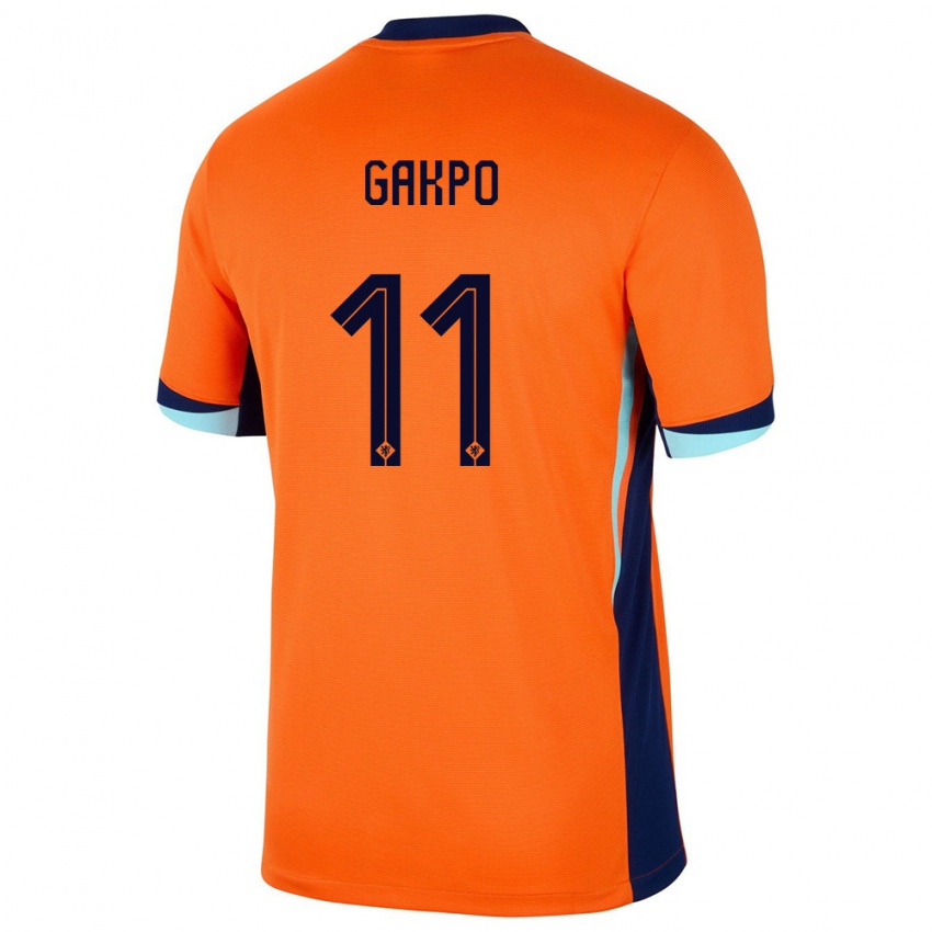 Kinder Niederlande Cody Gakpo #11 Orange Heimtrikot Trikot 24-26 T-Shirt Österreich