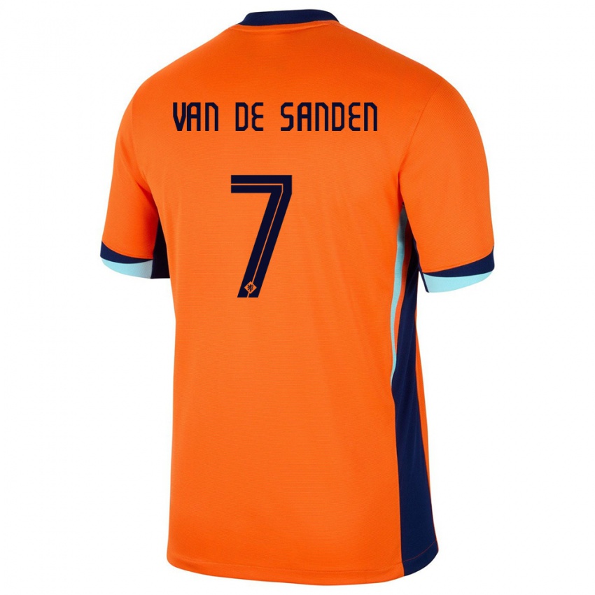 Kinder Niederlande Shanice Van De Sanden #7 Orange Heimtrikot Trikot 24-26 T-Shirt Österreich