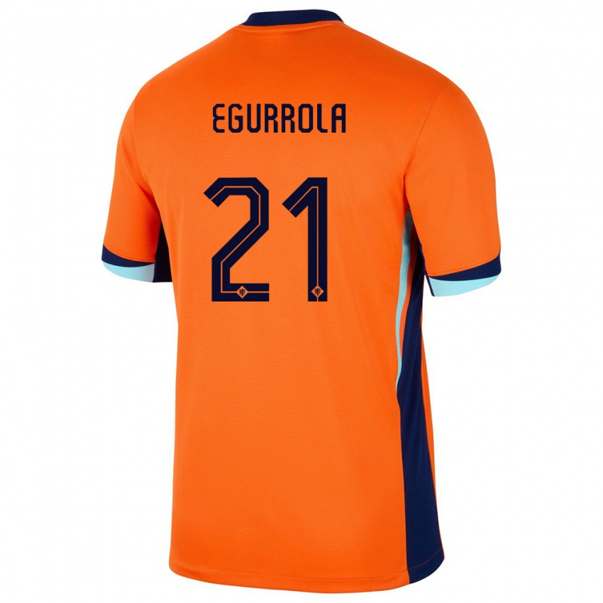 Kinder Niederlande Damaris Egurrola #21 Orange Heimtrikot Trikot 24-26 T-Shirt Österreich