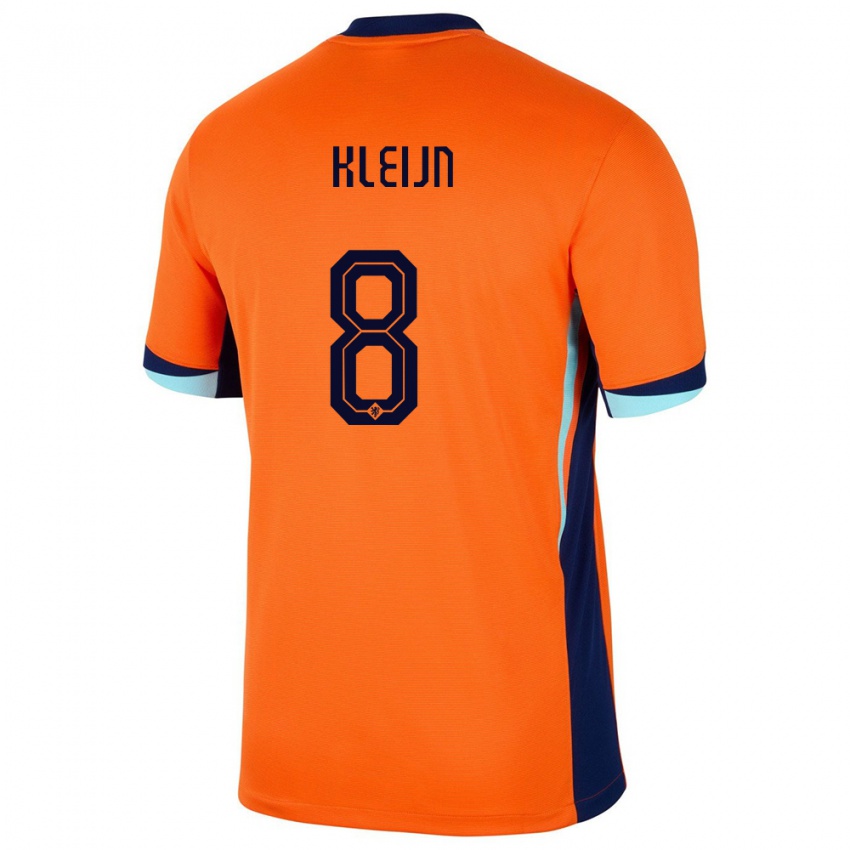 Kinder Niederlande Mike Kleijn #8 Orange Heimtrikot Trikot 24-26 T-Shirt Österreich