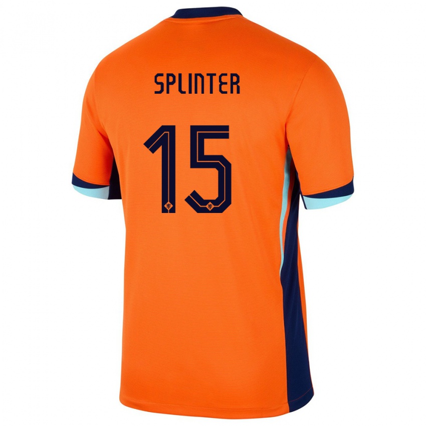 Kinder Niederlande Ilias Splinter #15 Orange Heimtrikot Trikot 24-26 T-Shirt Österreich