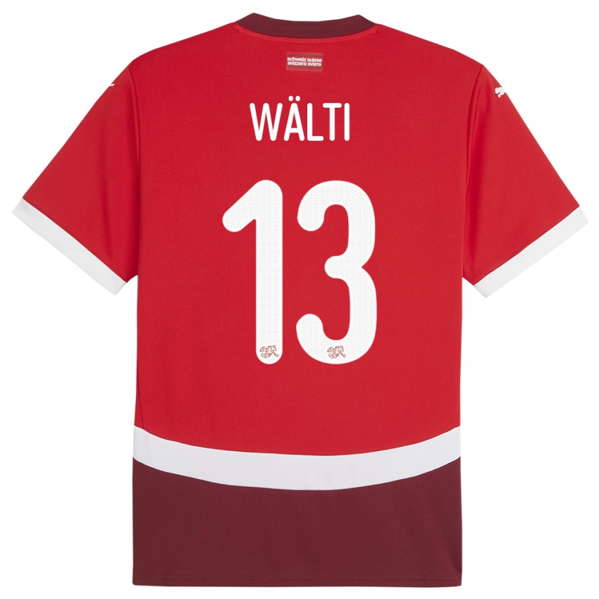 Kinder Schweiz Lia Walti #13 Rot Heimtrikot Trikot 24-26 T-Shirt Österreich