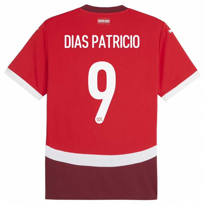 Kinder Schweiz Alexandre Dias Patricio #9 Rot Heimtrikot Trikot 24-26 T-Shirt Österreich