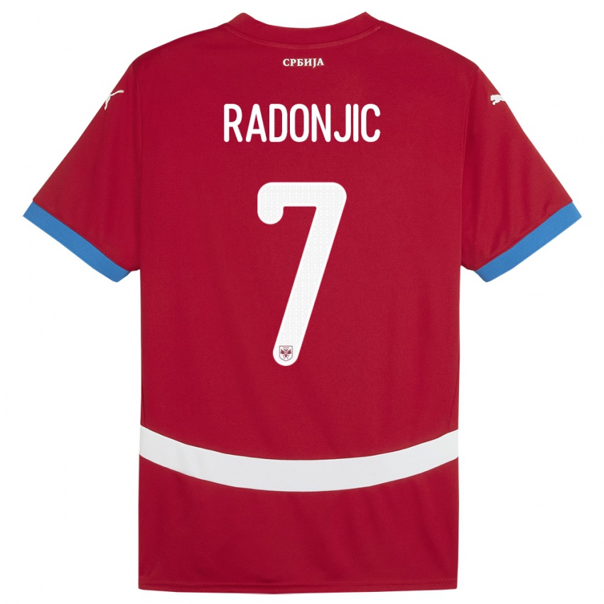 Kinder Serbien Nemanja Radonjic #7 Rot Heimtrikot Trikot 24-26 T-Shirt Österreich