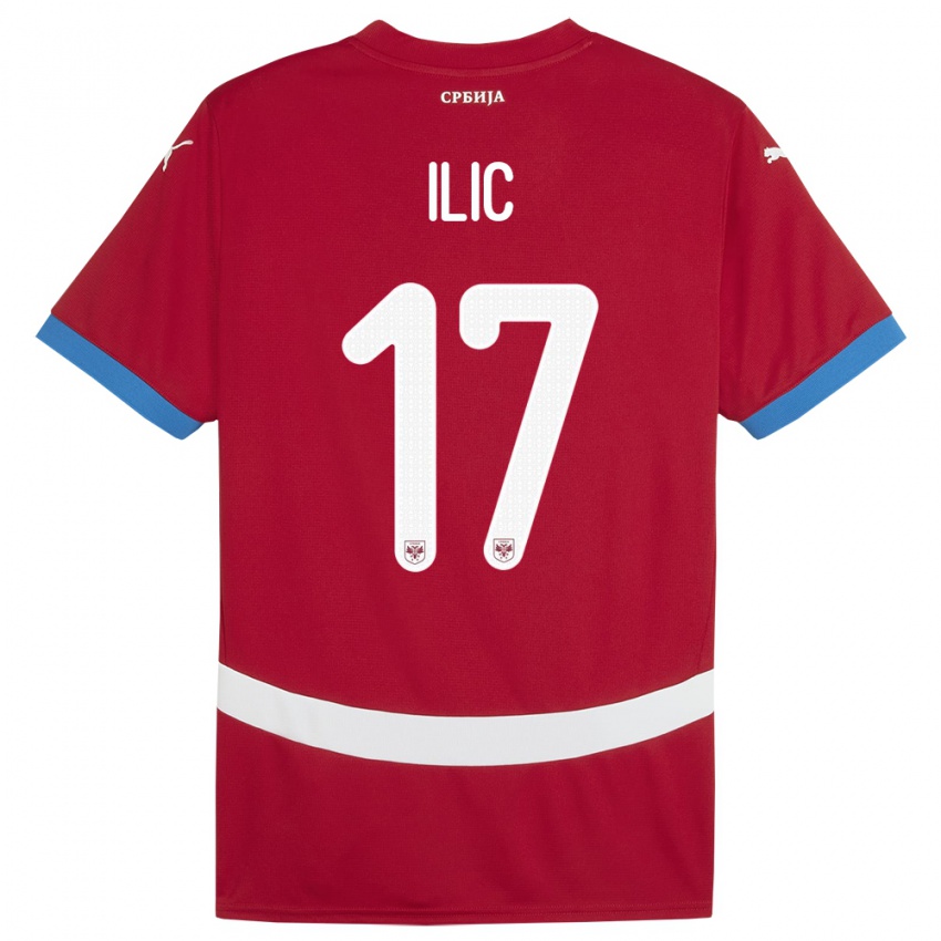 Kinder Serbien Ivan Ilic #17 Rot Heimtrikot Trikot 24-26 T-Shirt Österreich