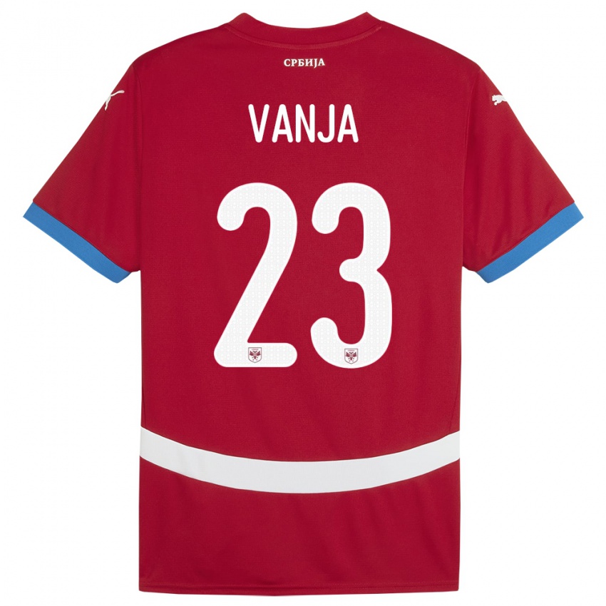 Kinder Serbien Vanja Milinkovic-Savic #23 Rot Heimtrikot Trikot 24-26 T-Shirt Österreich