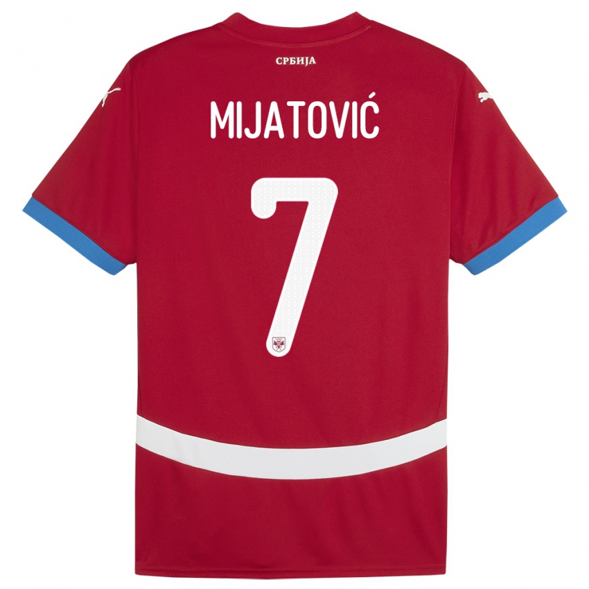 Kinder Serbien Milica Mijatovic #7 Rot Heimtrikot Trikot 24-26 T-Shirt Österreich