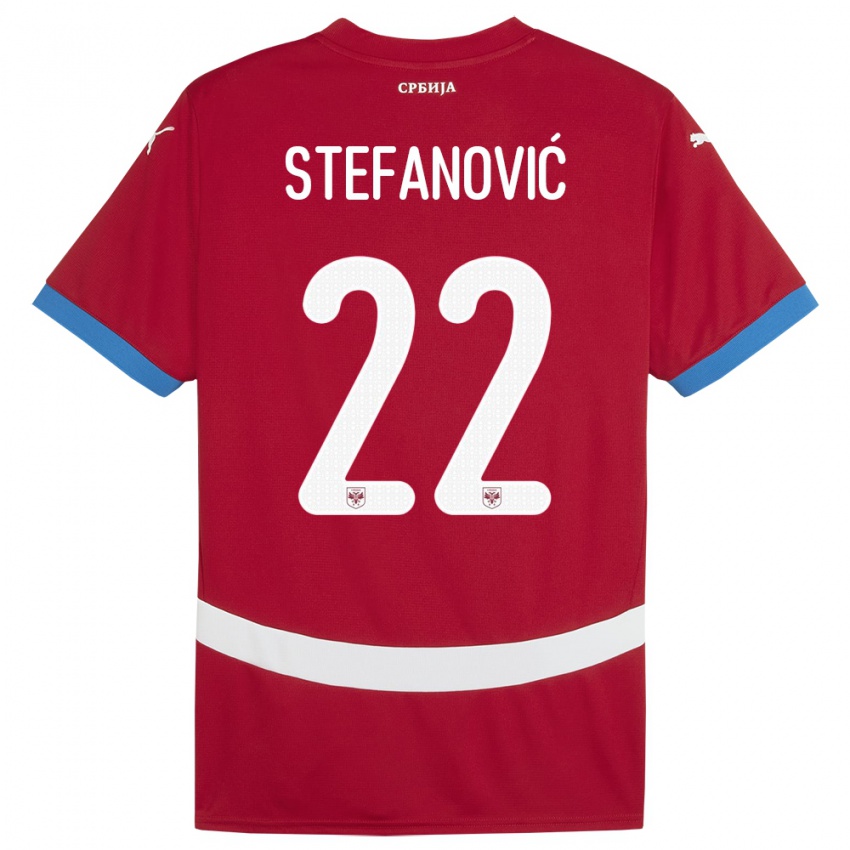 Kinder Serbien Dejana Stefanovic #22 Rot Heimtrikot Trikot 24-26 T-Shirt Österreich