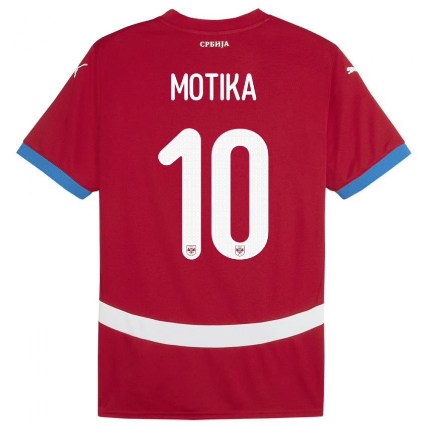 Kinder Serbien Nemanja Motika #10 Rot Heimtrikot Trikot 24-26 T-Shirt Österreich