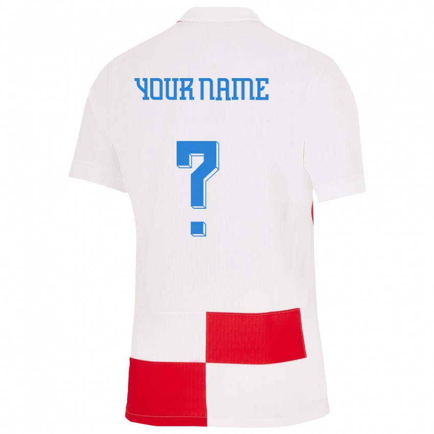 Kinder Kroatien Ihren Namen #0 Weiß Rot Heimtrikot Trikot 24-26 T-Shirt Österreich