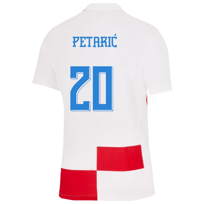 Kinder Kroatien Nika Petaric #20 Weiß Rot Heimtrikot Trikot 24-26 T-Shirt Österreich