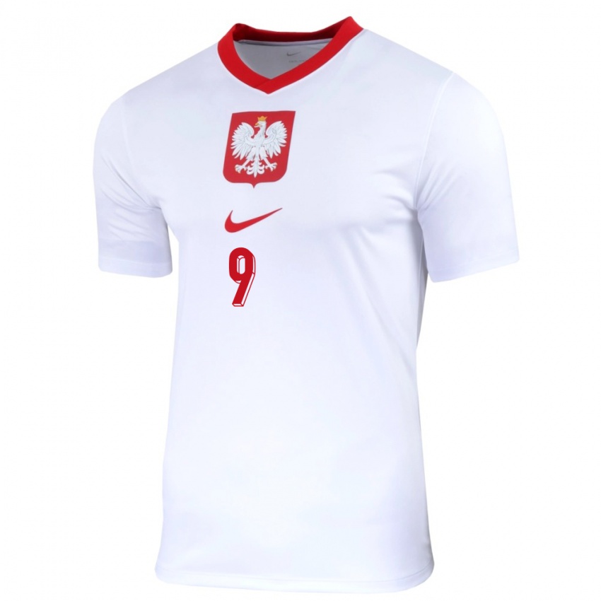 Kinder Polen Ewa Pajor #9 Weiß Heimtrikot Trikot 24-26 T-Shirt Österreich