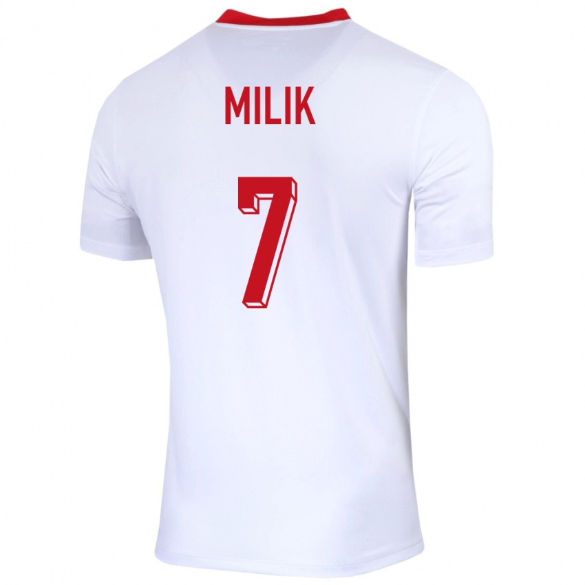 Kinder Polen Arkadiusz Milik #7 Weiß Heimtrikot Trikot 24-26 T-Shirt Österreich