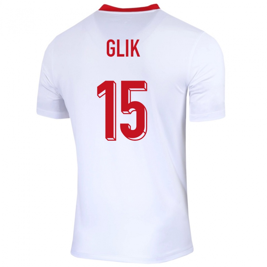 Kinder Polen Kamil Glik #15 Weiß Heimtrikot Trikot 24-26 T-Shirt Österreich