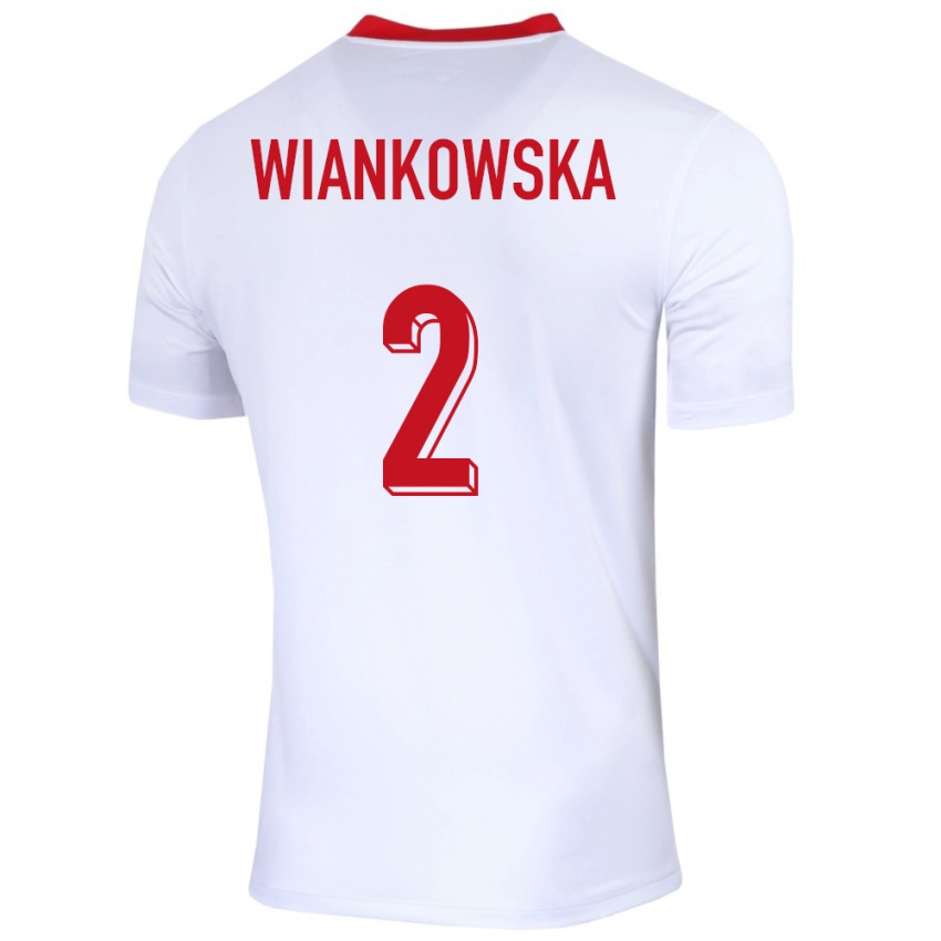 Kinder Polen Martyna Wiankowska #2 Weiß Heimtrikot Trikot 24-26 T-Shirt Österreich