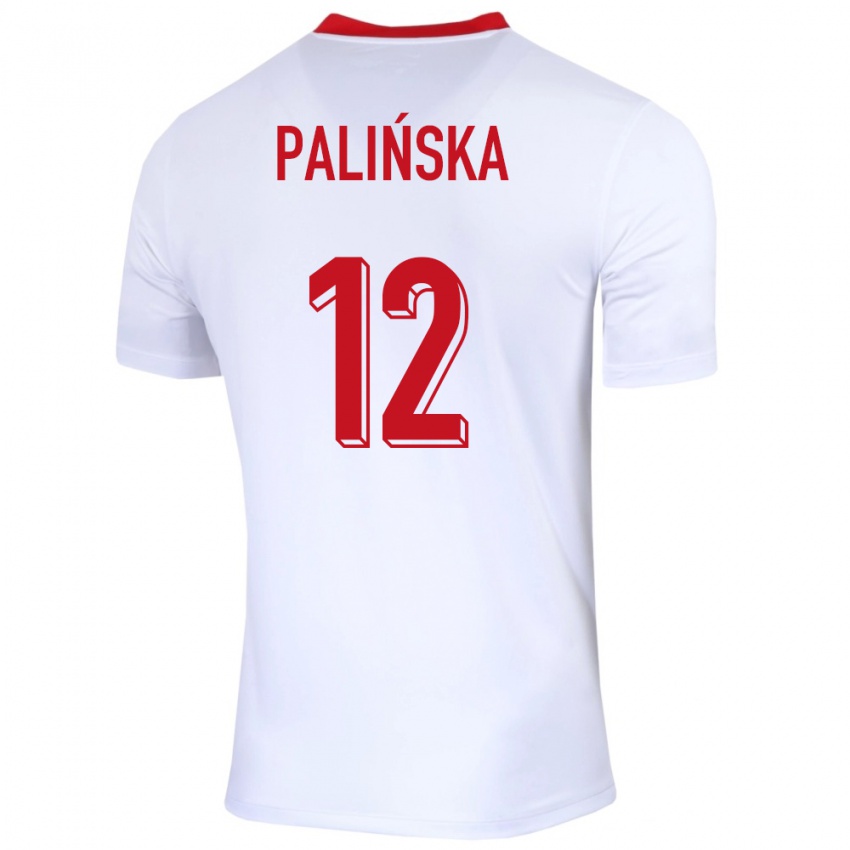 Kinder Polen Anna Palinska #12 Weiß Heimtrikot Trikot 24-26 T-Shirt Österreich