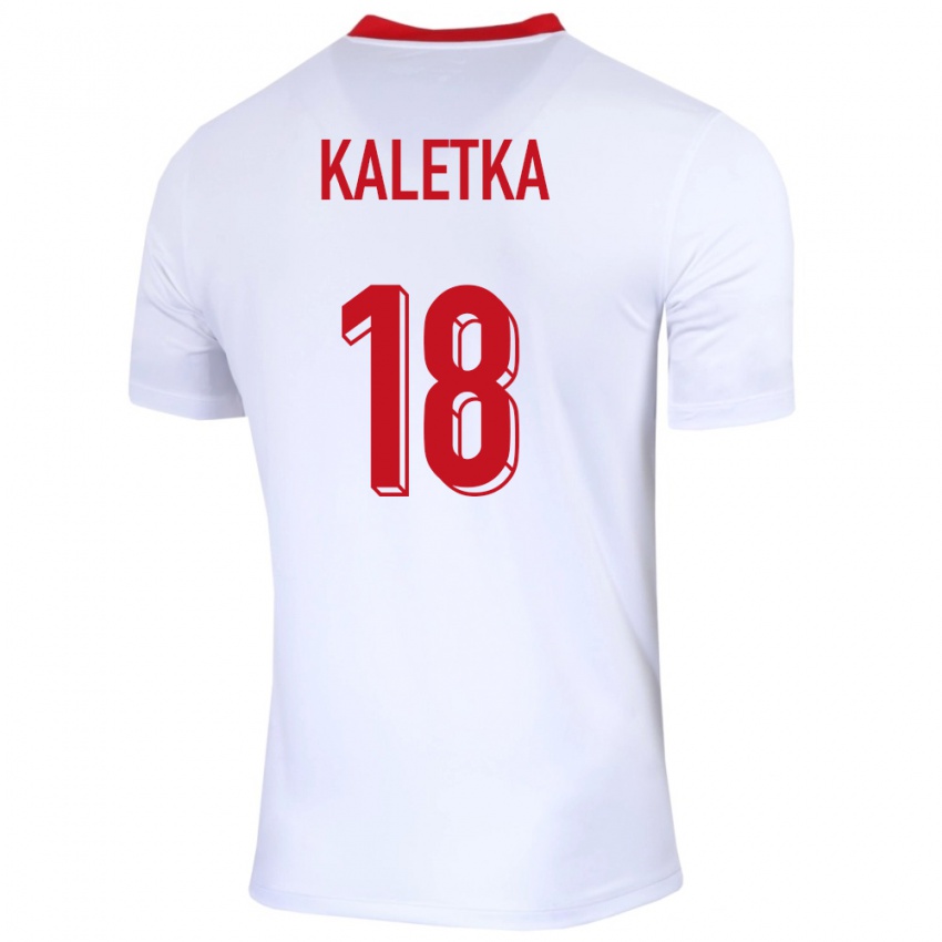 Kinder Polen Nikol Kaletka #18 Weiß Heimtrikot Trikot 24-26 T-Shirt Österreich