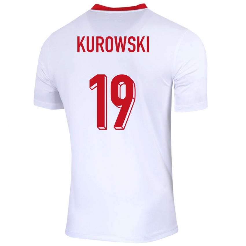 Kinder Polen Milosz Kurowski #19 Weiß Heimtrikot Trikot 24-26 T-Shirt Österreich