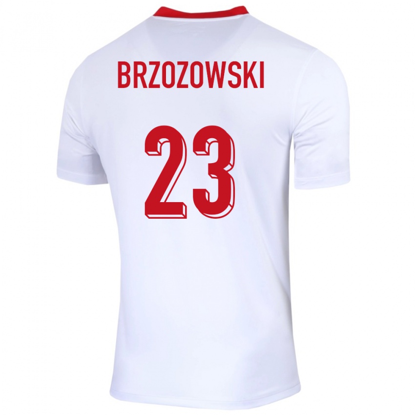 Kinder Polen Milosz Brzozowski #23 Weiß Heimtrikot Trikot 24-26 T-Shirt Österreich